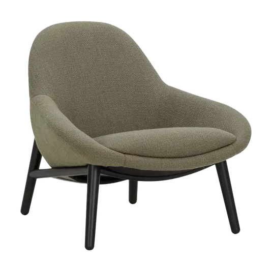 Perrie occasional chair  green with black frame