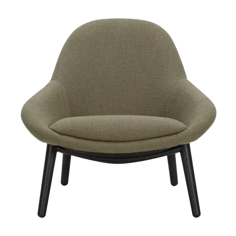 Perrie occasional chair  green with black frame