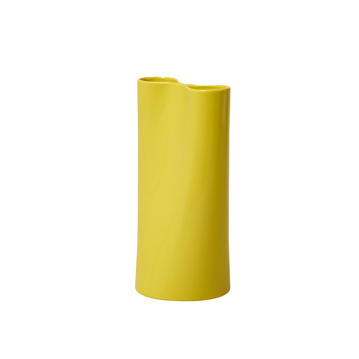 Pinch vase 25cm kowhai yellow