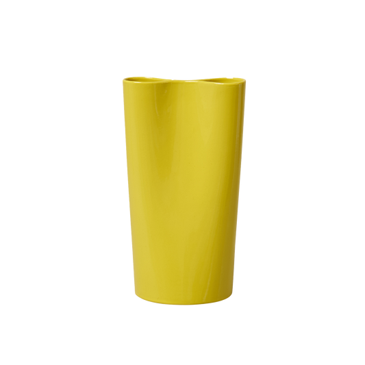 Pinch vase 25cm kowhai yellow