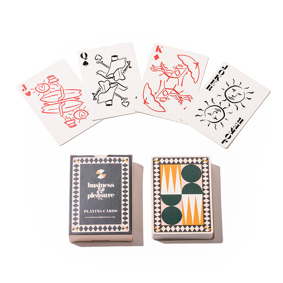 Playing cards set in cotton canvas case