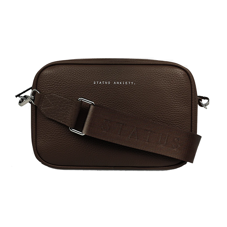 Plunder shoulder bag wide strap cocoa