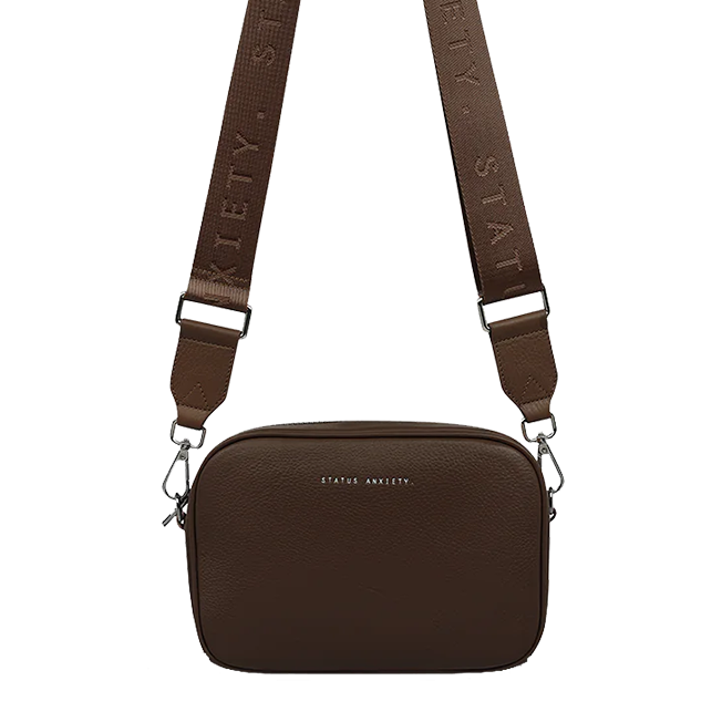 Plunder shoulder bag wide strap cocoa