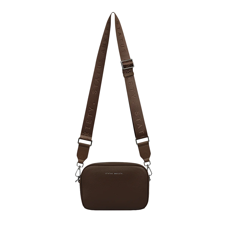 Plunder shoulder bag wide strap cocoa