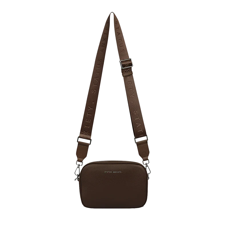 Status Anxiety plunder leather bag with dual straps cocoa