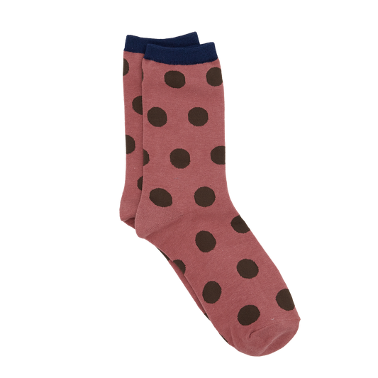 Polka dot socks rose with choc spots