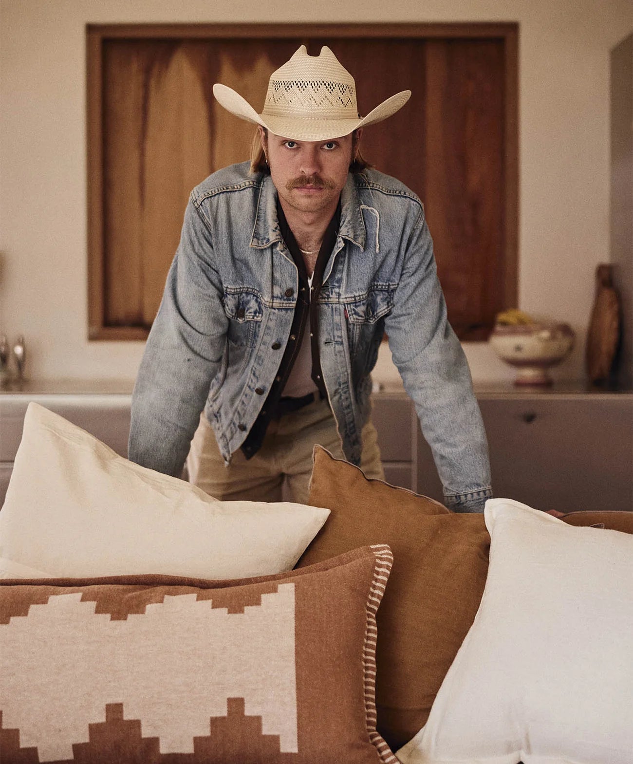 Pony Rider Dusty Creek cushion cover 85 x 45cm spice