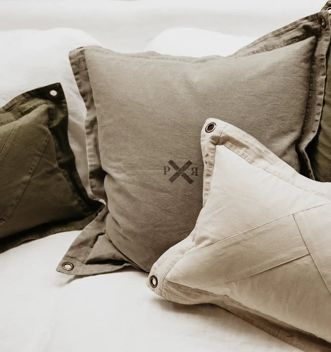 Pony Rider Highlander cushion cover 60cm olive grey