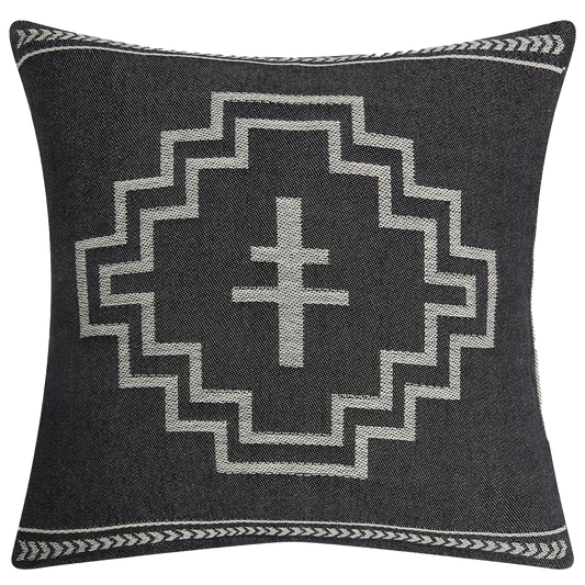 Pony Rider Tree Totem reversible cushion cover 60cm black