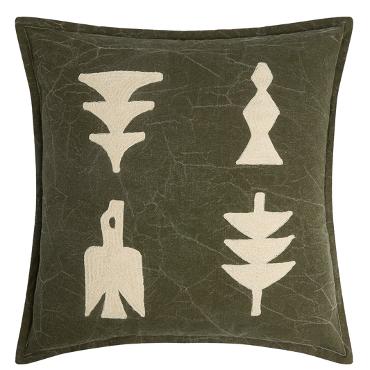Pony Rider elements cushion cover 55cm olive