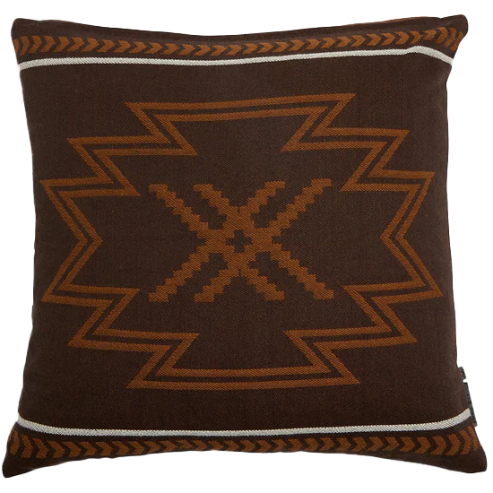Pony Rider reversible seeker cushion cover 55cm coffee