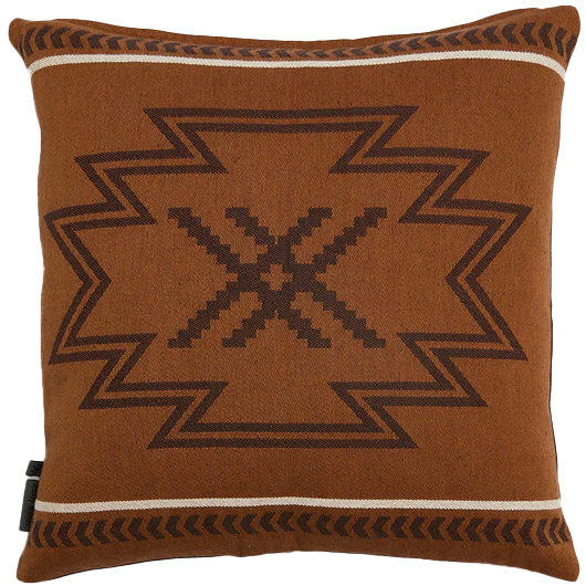 Pony Rider reversible seeker cushion cover 55cm coffee