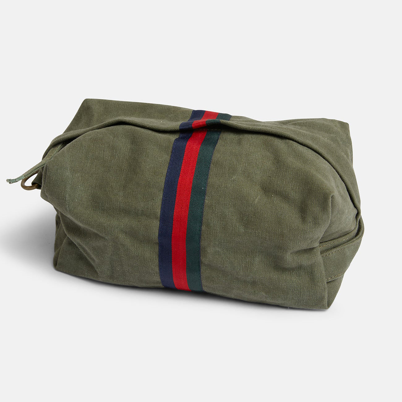 Pony Rider upcycled canvas toiletry bag khaki