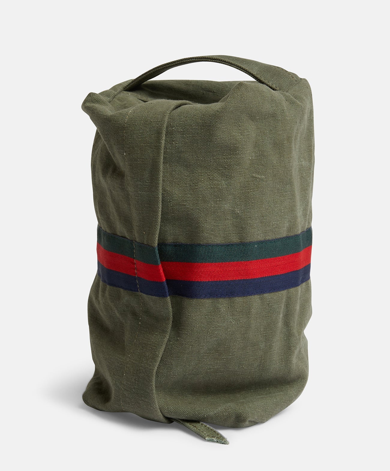 Pony Rider upcycled canvas toiletry bag khaki