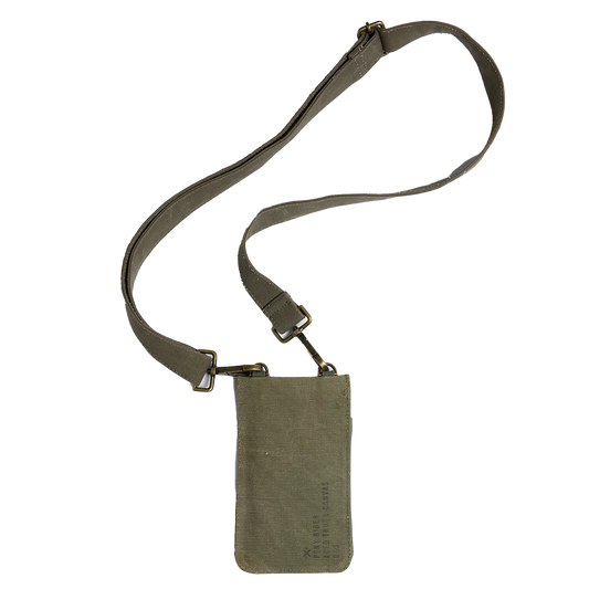 Pony Rider Land of Mates upcycled phone bag khaki