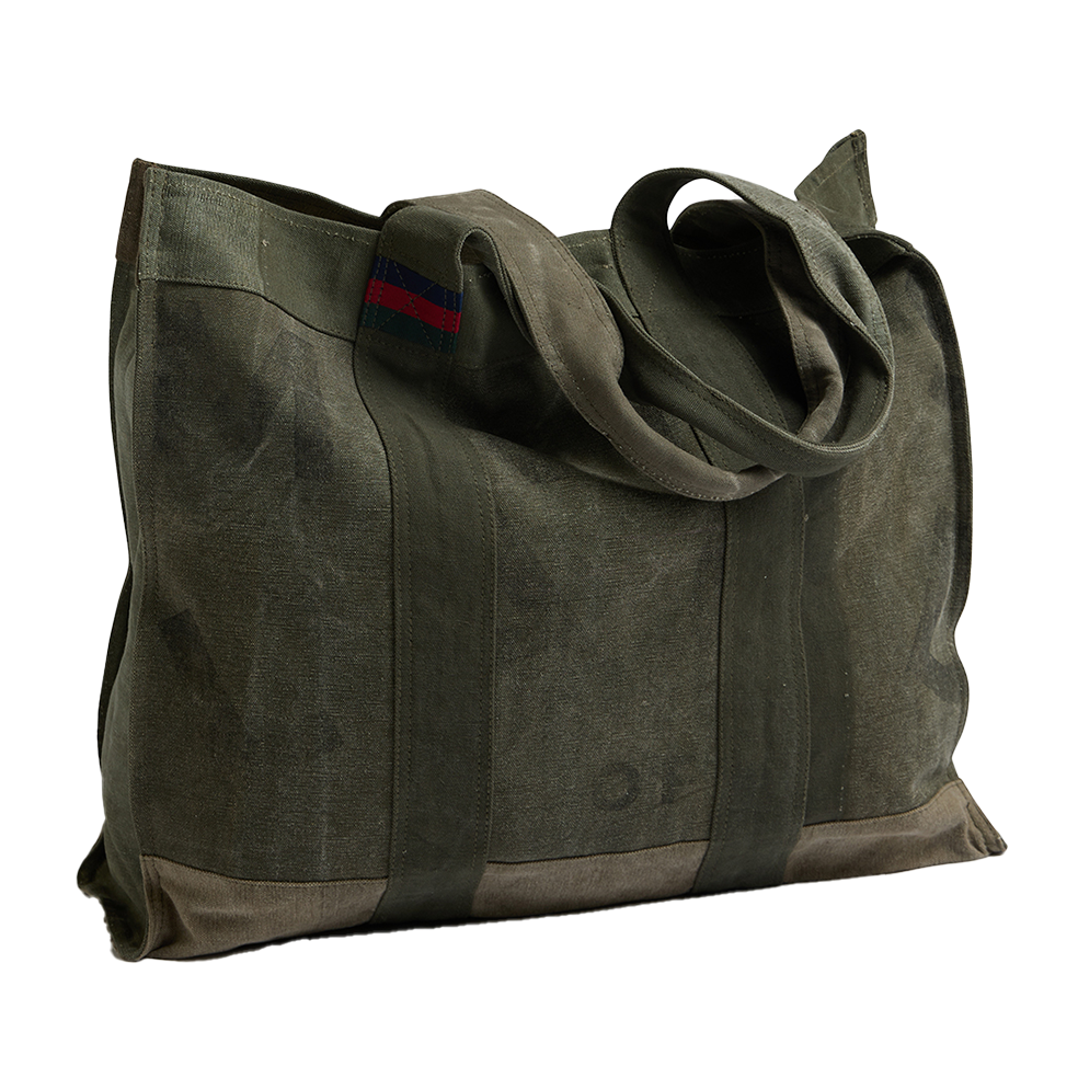 Pony rider Land of Mates upcycled tote bag khaki