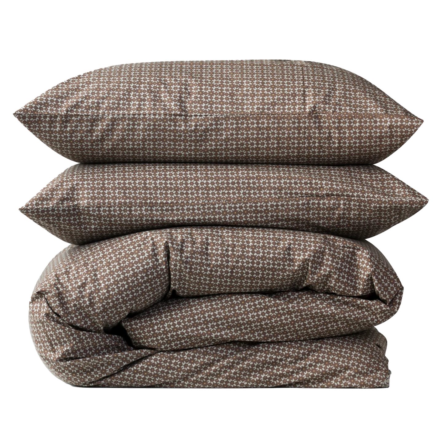 Porto reversible organic cotton duvet cover cocoa & miso