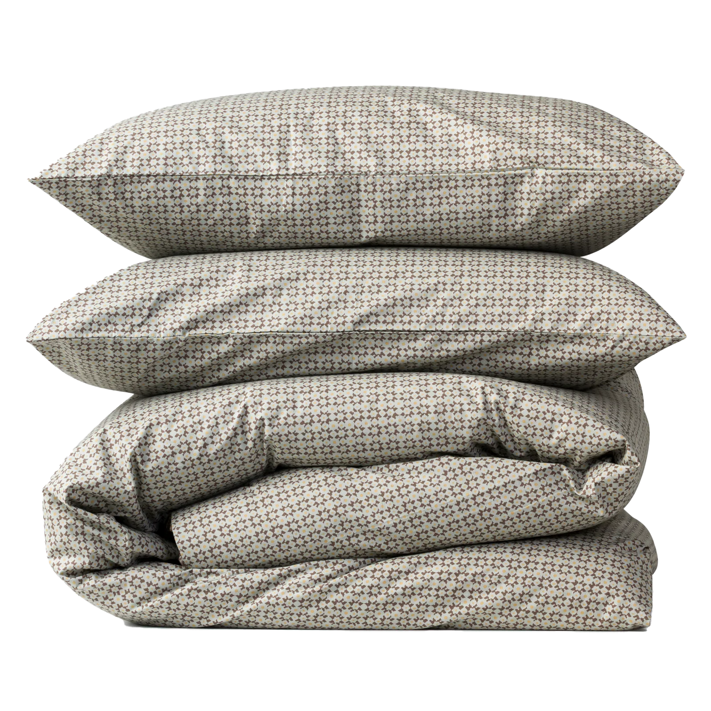 Porto reversible organic cotton duvet cover cocoa & miso