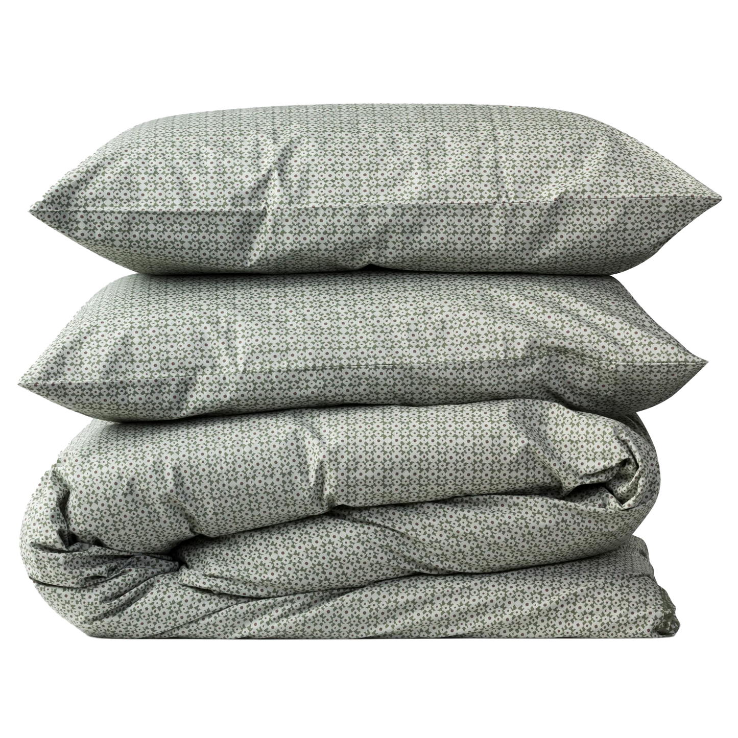 Porto reversible organic cotton duvet cover kale & shadow