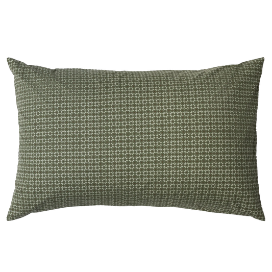 Porto organic cotton pillowcase pair kale & shadow