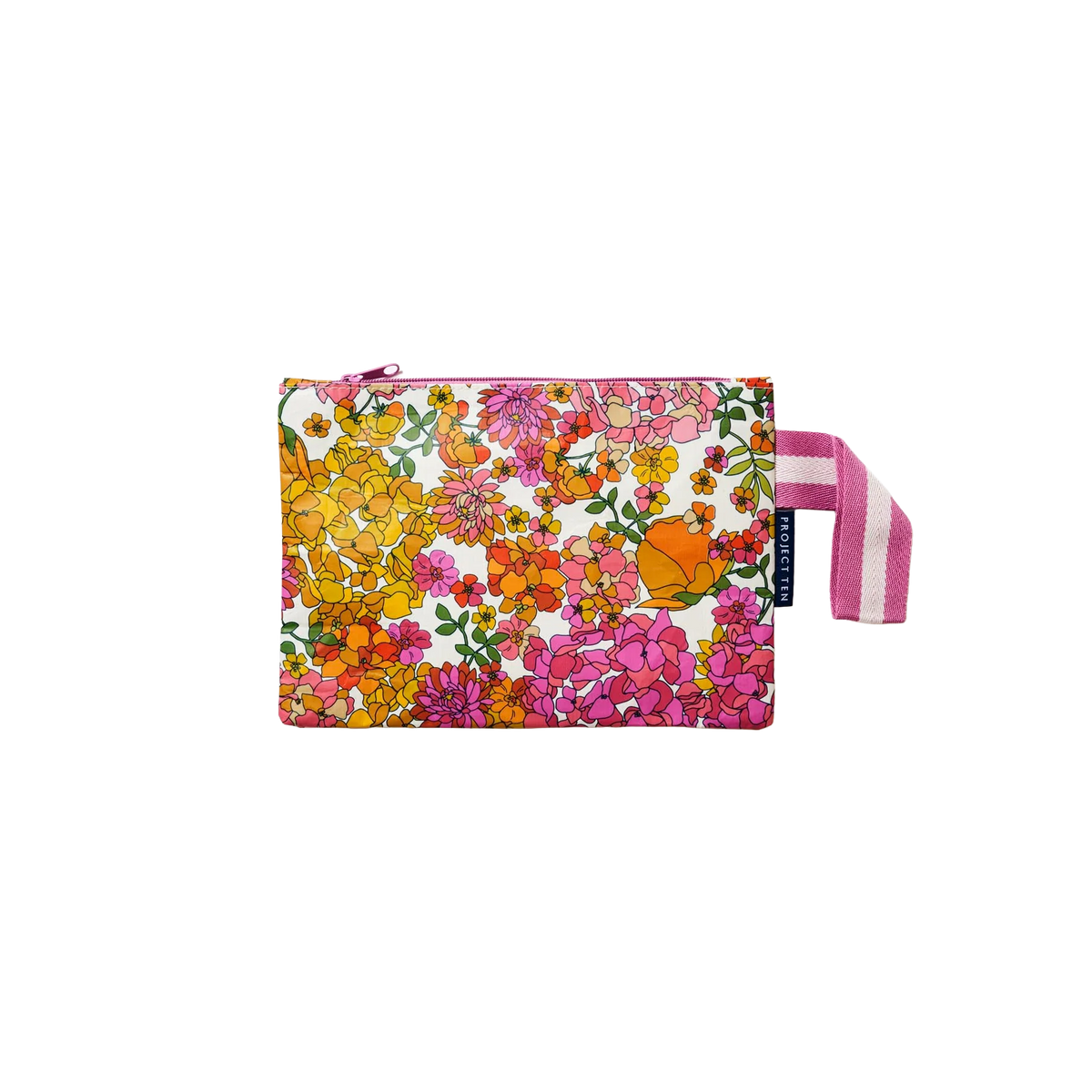 Project Ten small zip pouch 18cm hydrangea