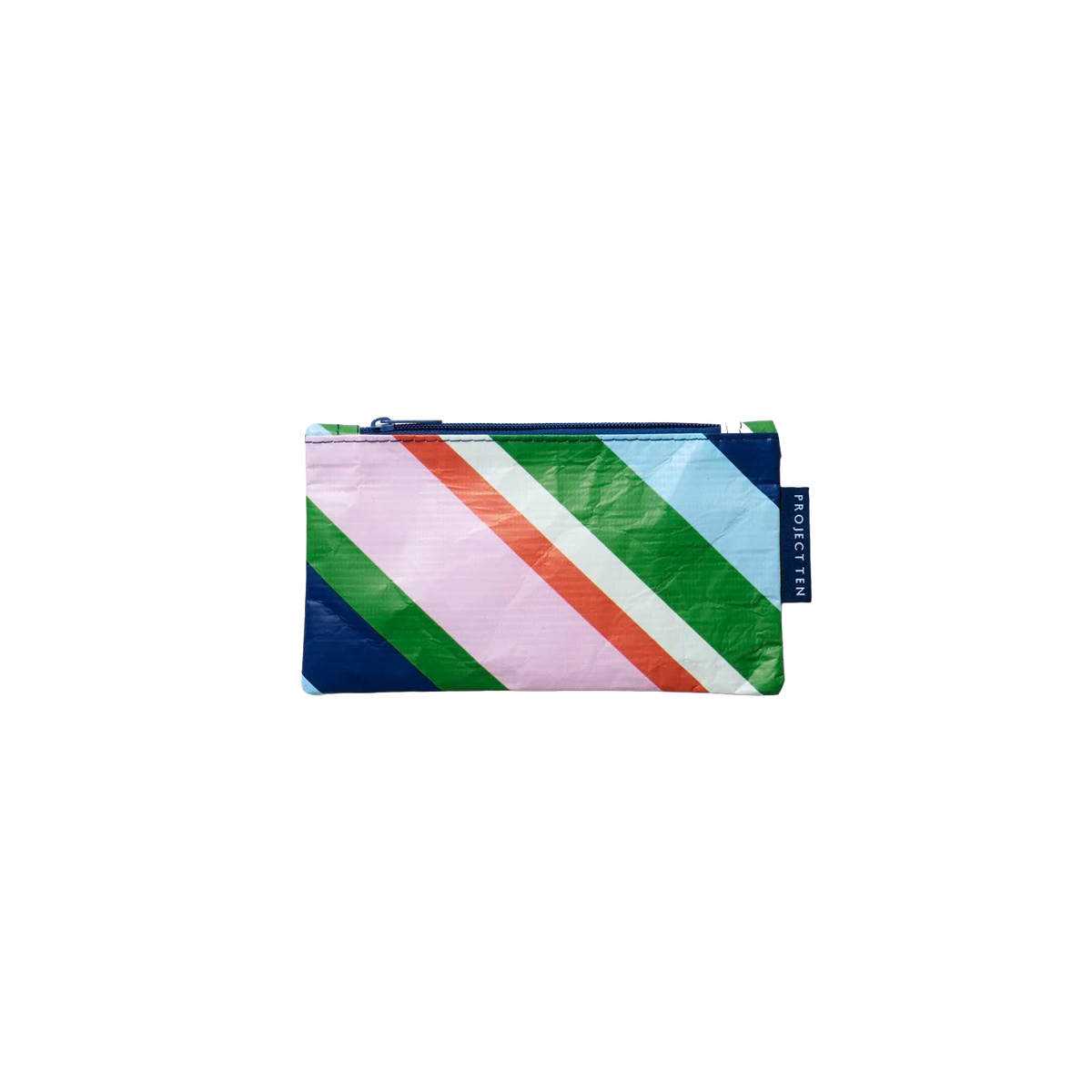 Project Ten small zip pouch 11cm stripe
