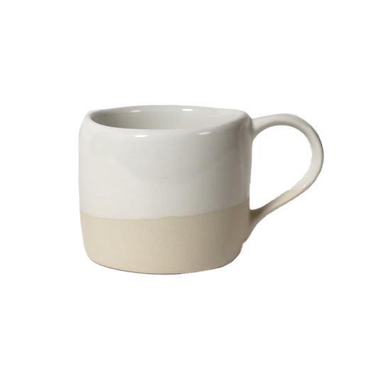 Organic mug white gloss glaze