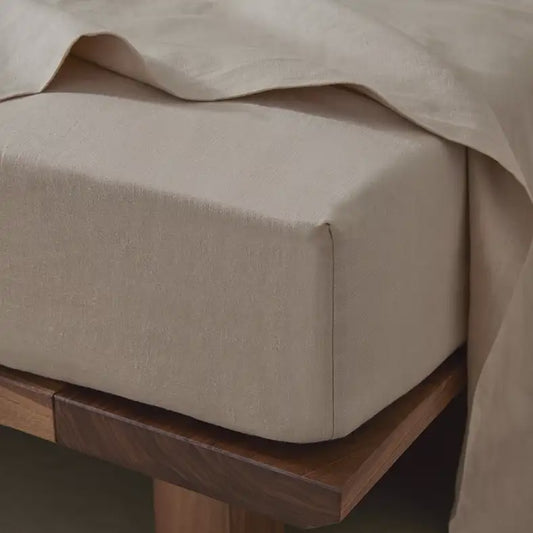 Ravello linen fitted sheet shell