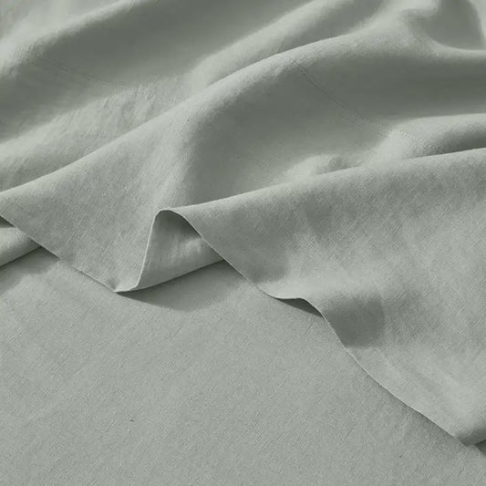 Ravello linen flat sheet sage