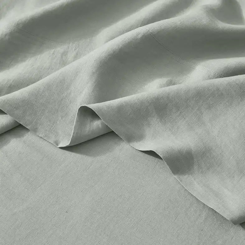 Ravello linen fitted sheet sage