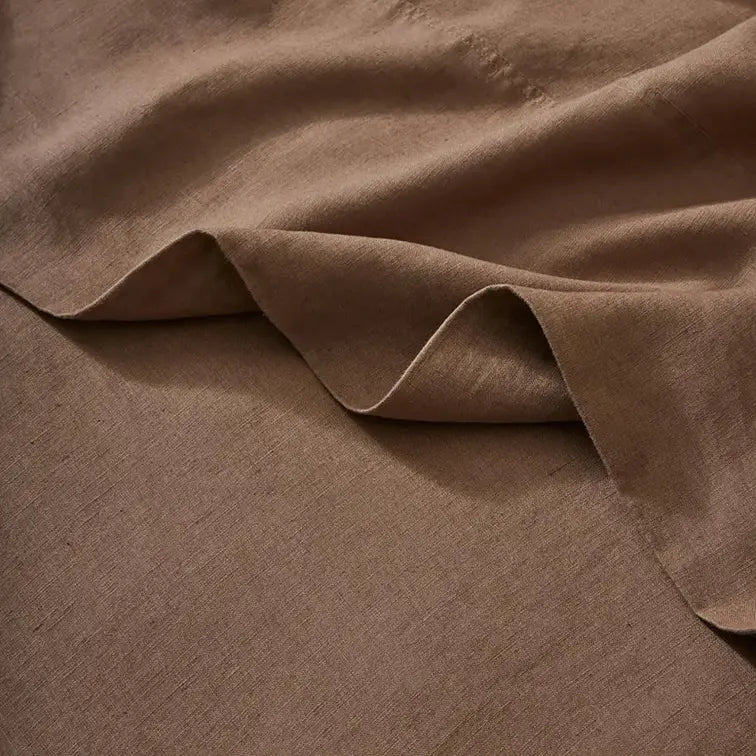 Ravello linen flat sheet biscuit