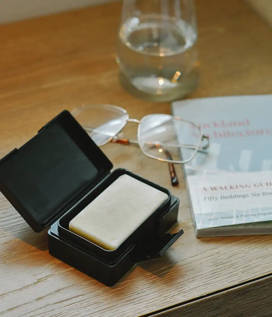 Real World travel soap with case mamaku & lavender