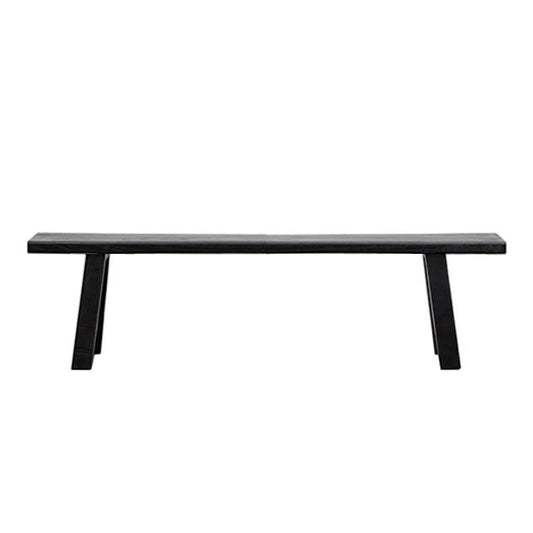 Reclaimed elm wood bench seat 150cm black