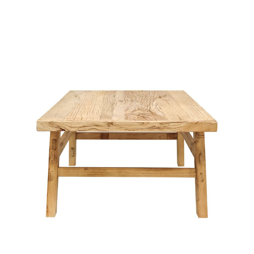 Reclaimed elm wood rectangle coffee table 120cm
