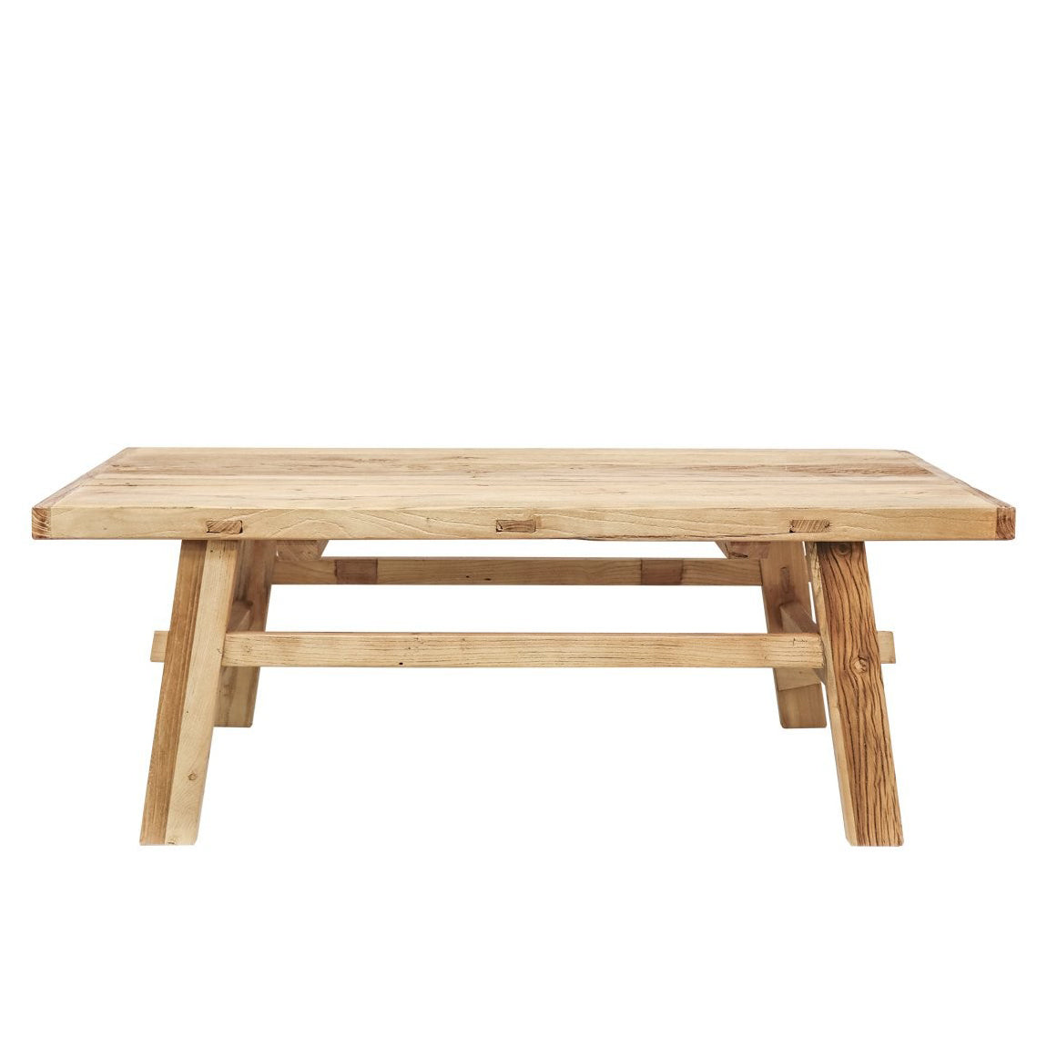 Reclaimed elm wood rectangle coffee table 120cm
