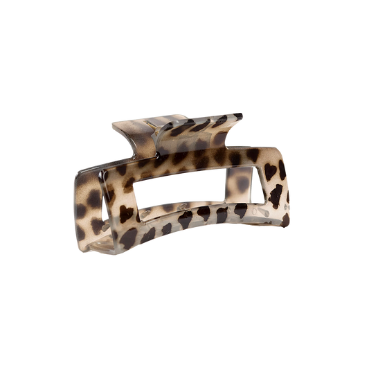 Rectangle claw clip 10.5cm leopard print