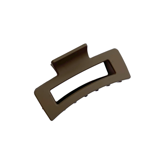 Rectangle claw clip cocoa 8.5cm
