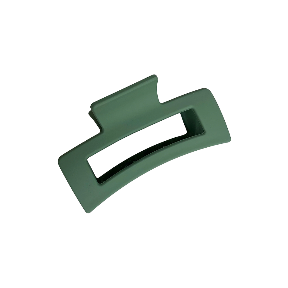 Rectangle claw clip green 8.5cm