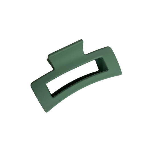 Rectangle claw clip green 8.5cm