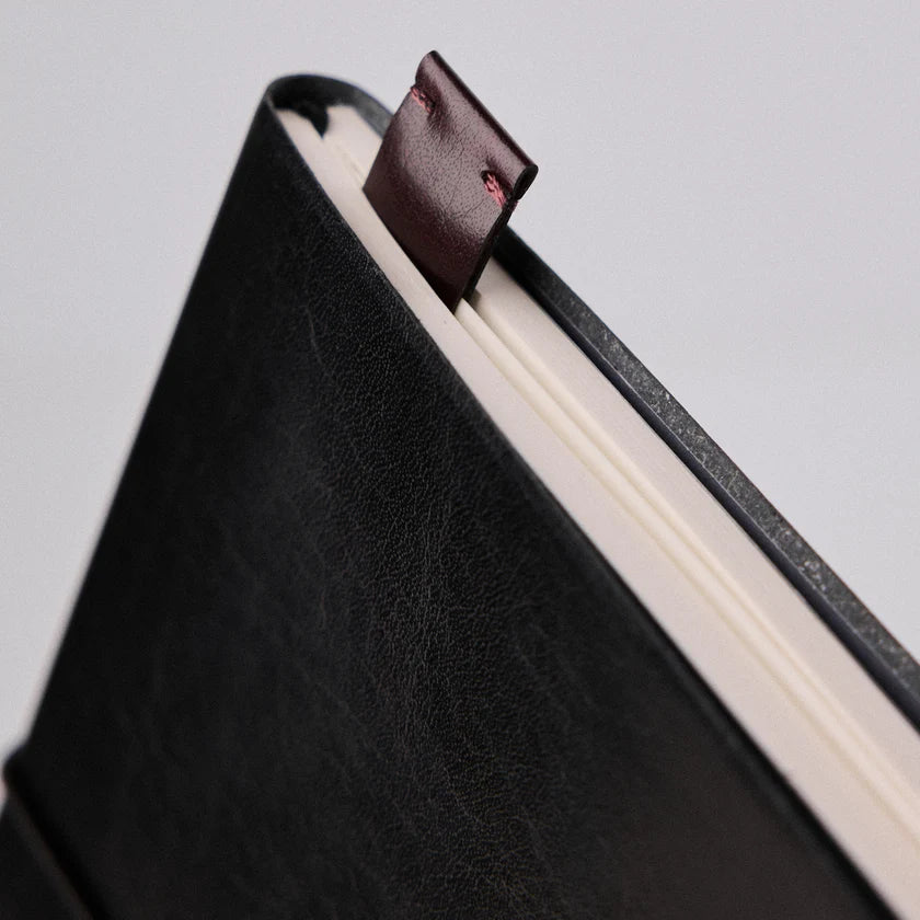 Recycled leather bookmark chocolate