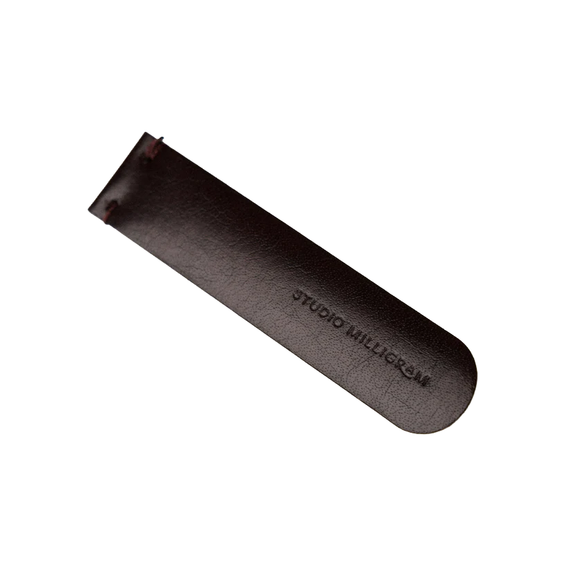 Recycled leather bookmark chocolate
