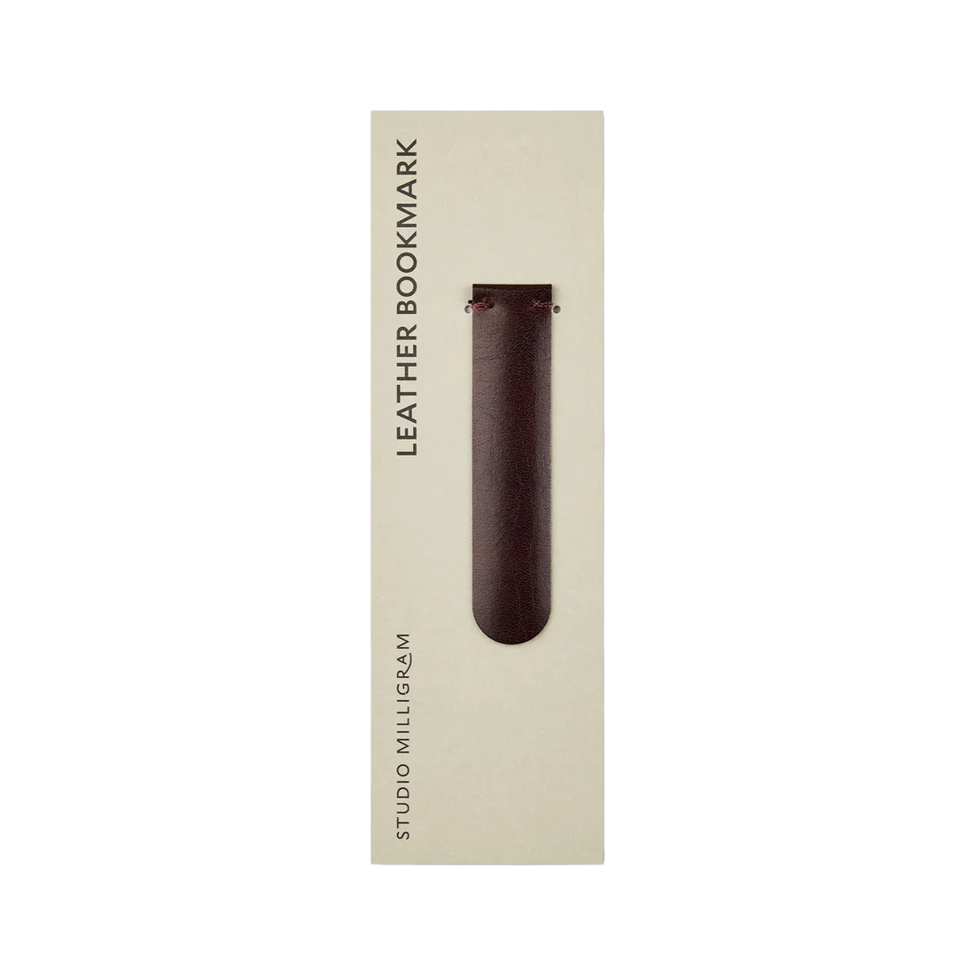 Recycled leather bookmark oxblood