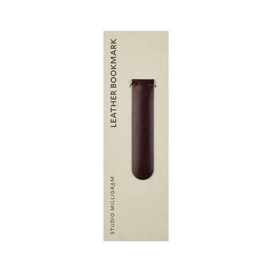 Recycled leather bookmark oxblood