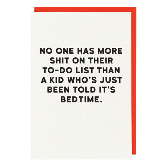 Bedtime card