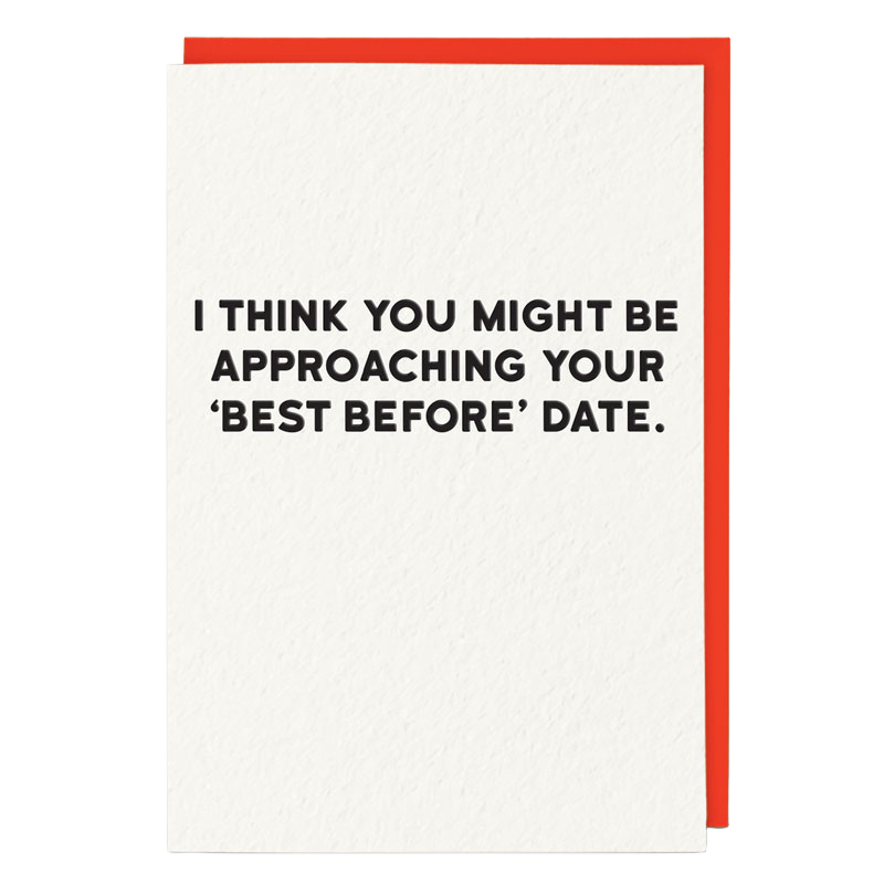 Best before date card