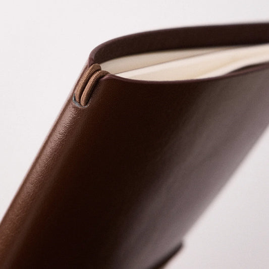 Leather refillable leather journal A5 chocolate