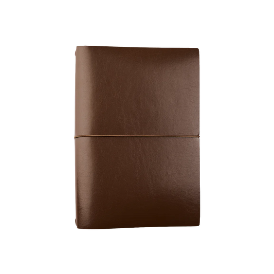 Leather refillable leather journal A5 chocolate