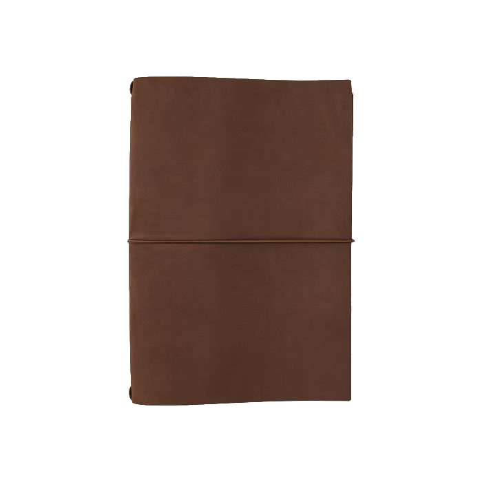 Nubuck leather refillable journal A5 chocolate