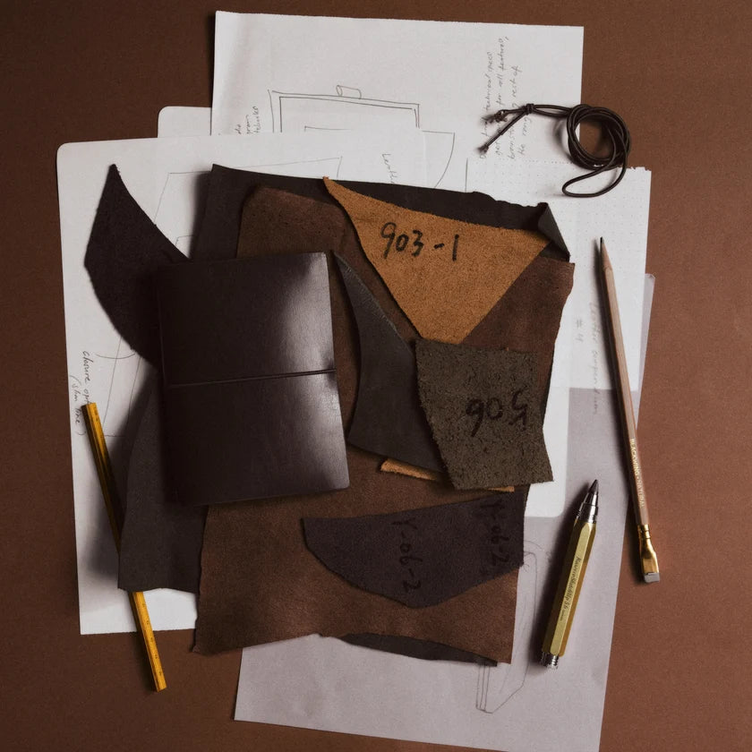 Leather refillable leather journal A5 chocolate