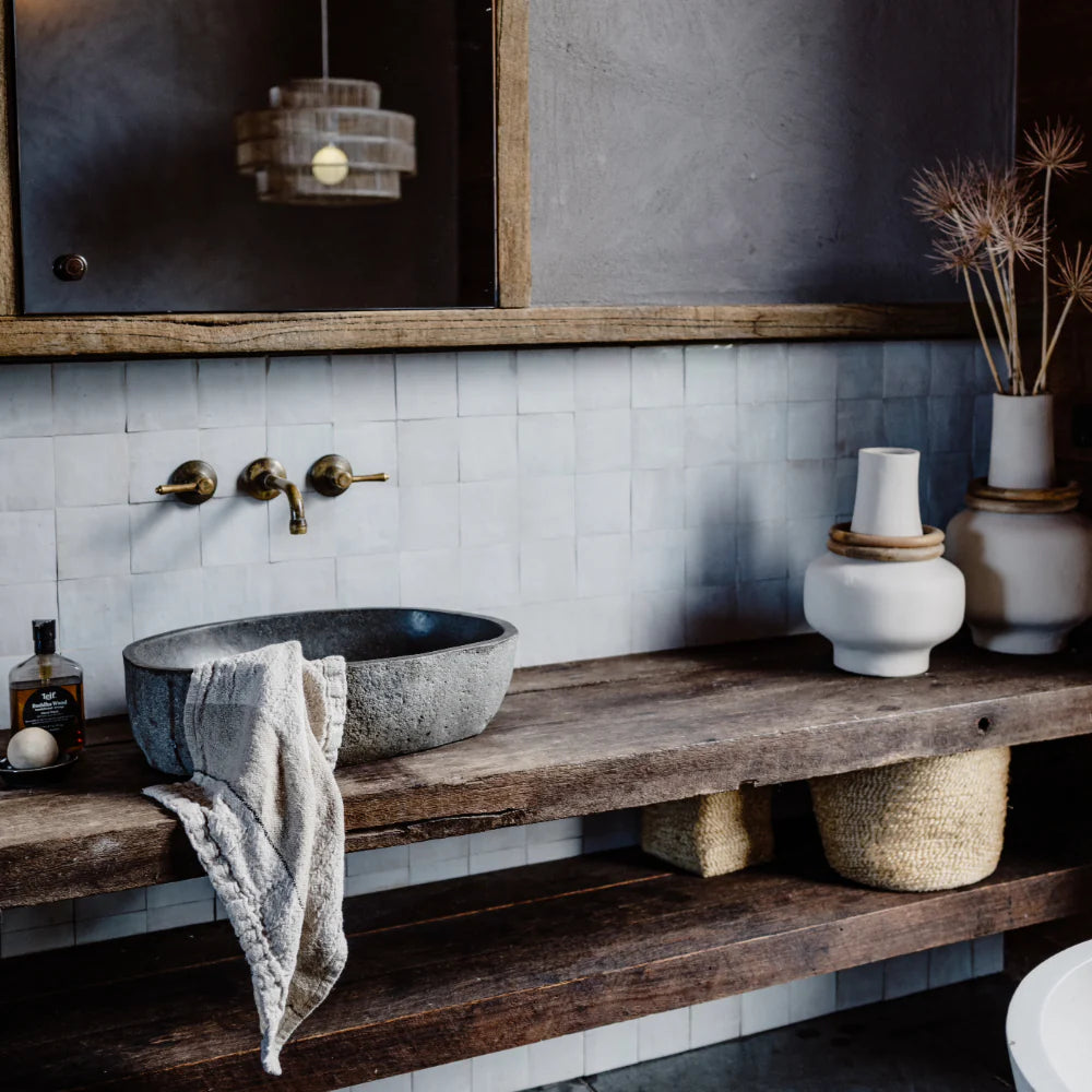 Retreat linen blend hand towel